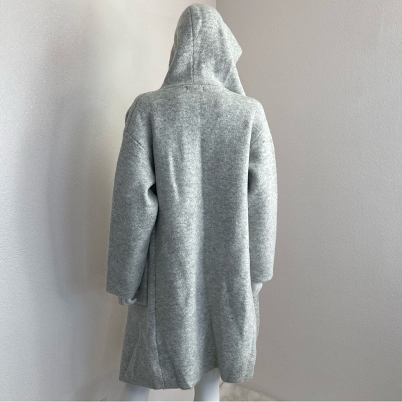 Love token XS LONG HOODED CARDIGAN light gray duster cardigan new with tags - Picture 11 of 16
